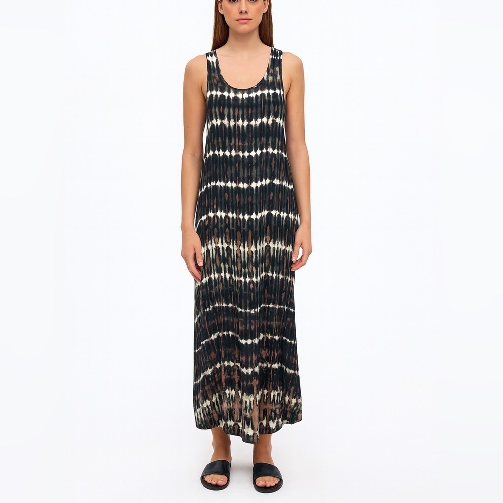 Soft Surroundings | Tied Die Green Maxi Dress Small